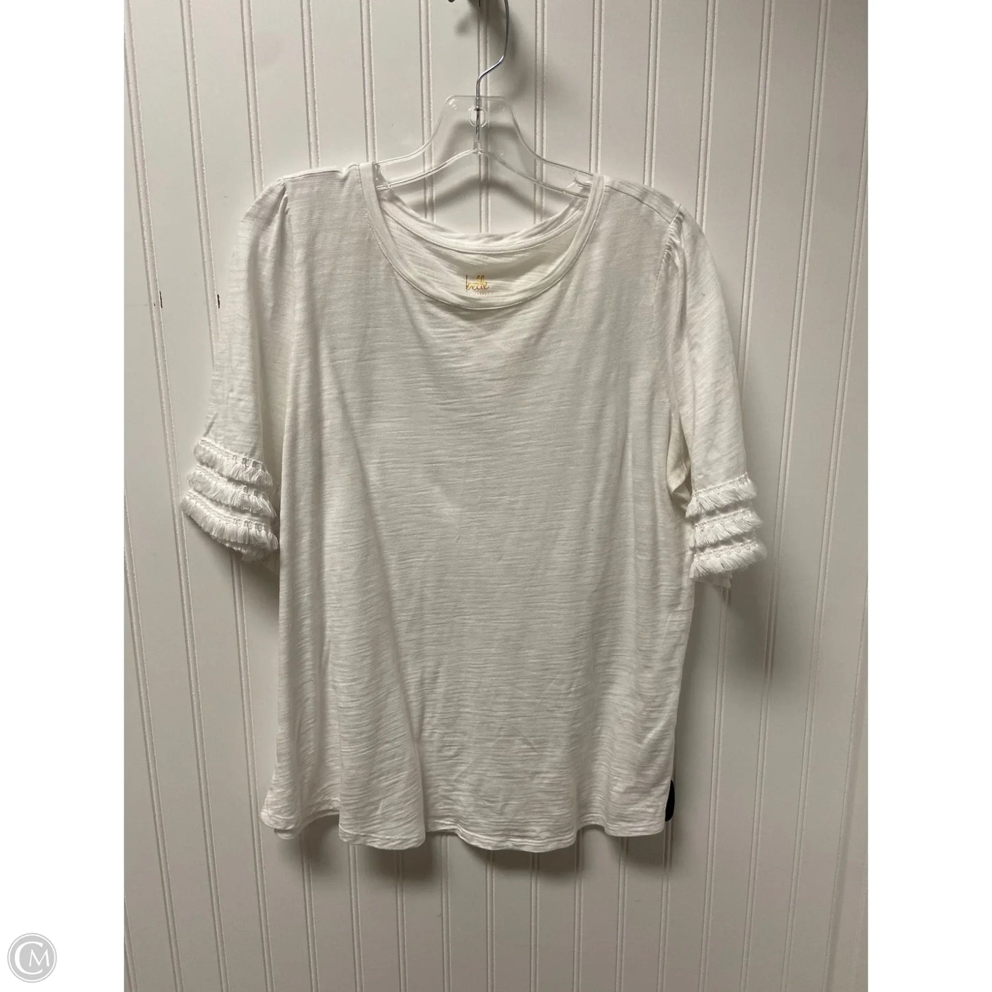 Top Short Sleeve Basic By Belle By Kim Gravel In White, Size: M