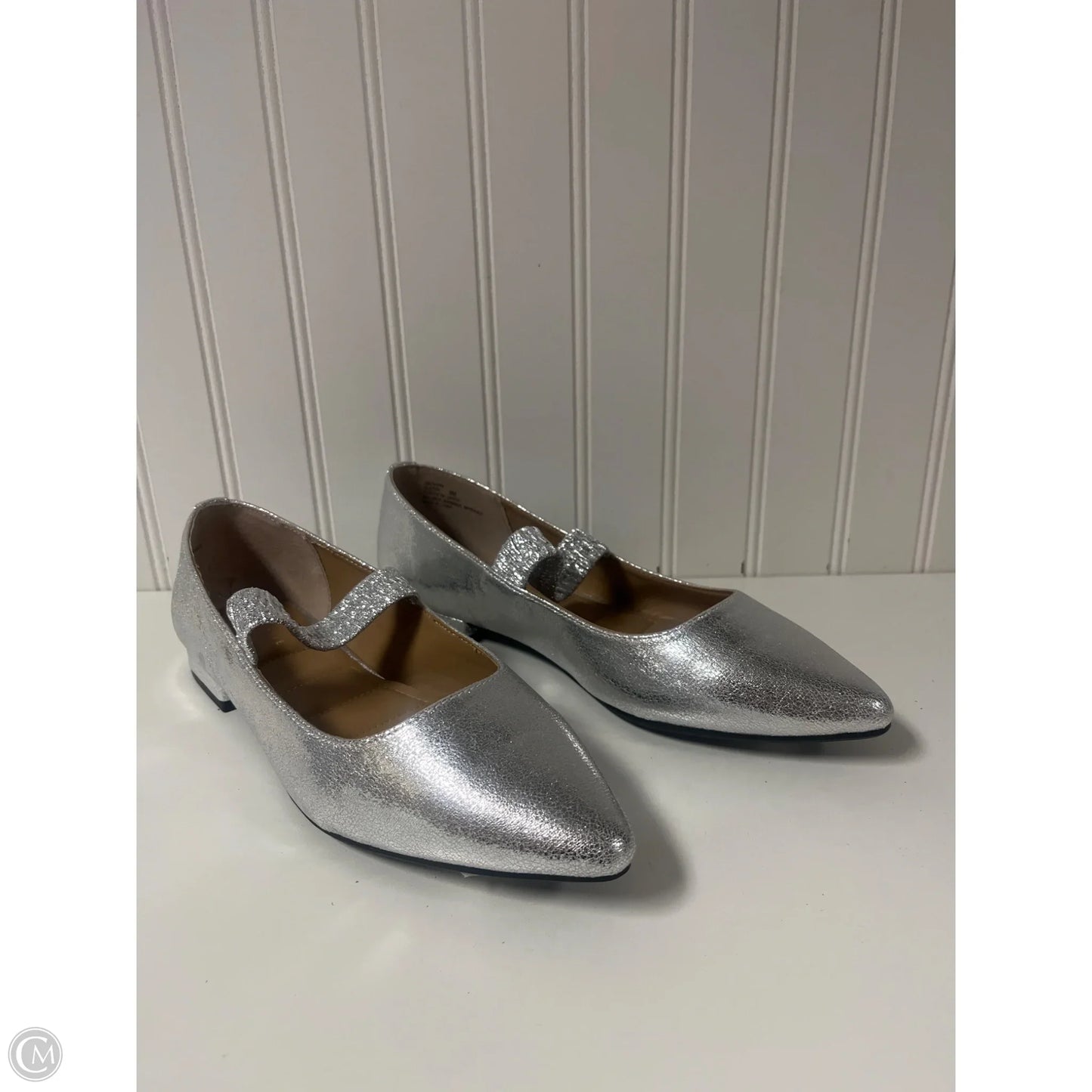 Shoes Heels Block By Kelly And Katie In Silver, Size: 9