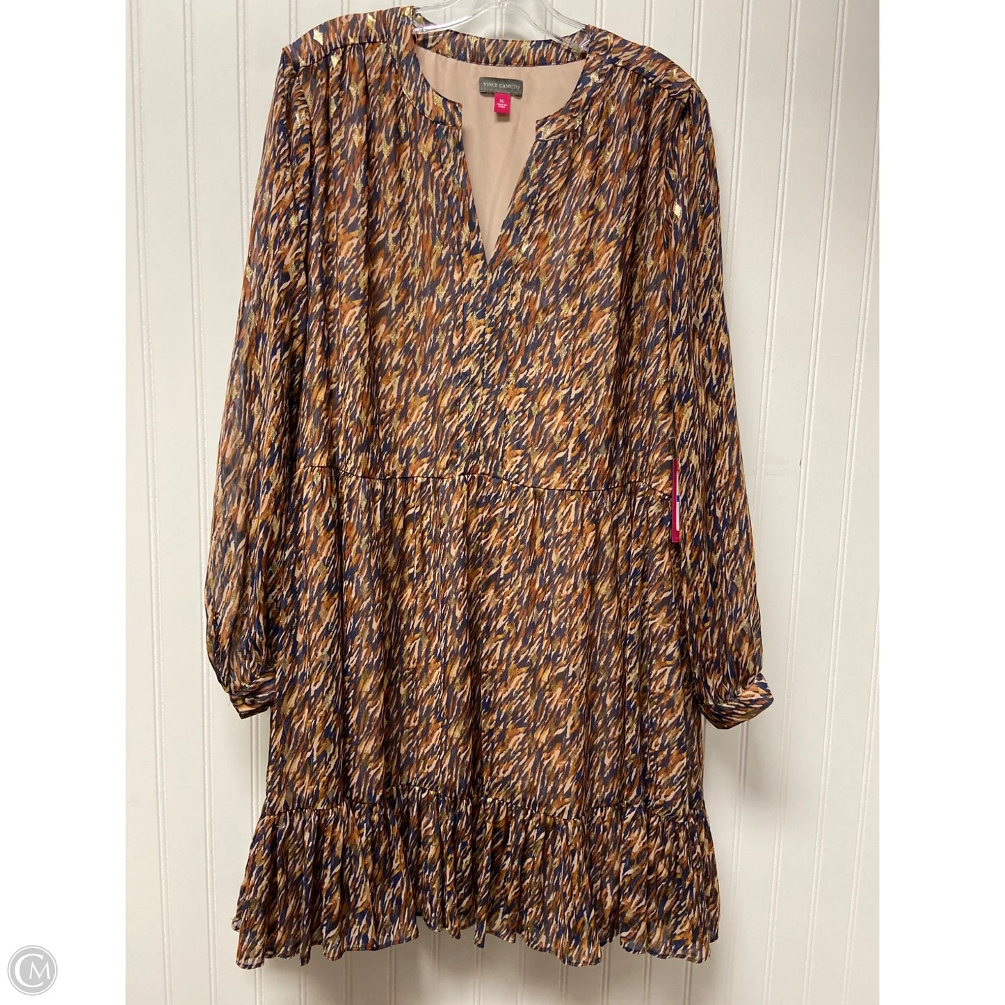 Dress Casual Short By Vince Camuto In Blue & Orange, Size: Xl