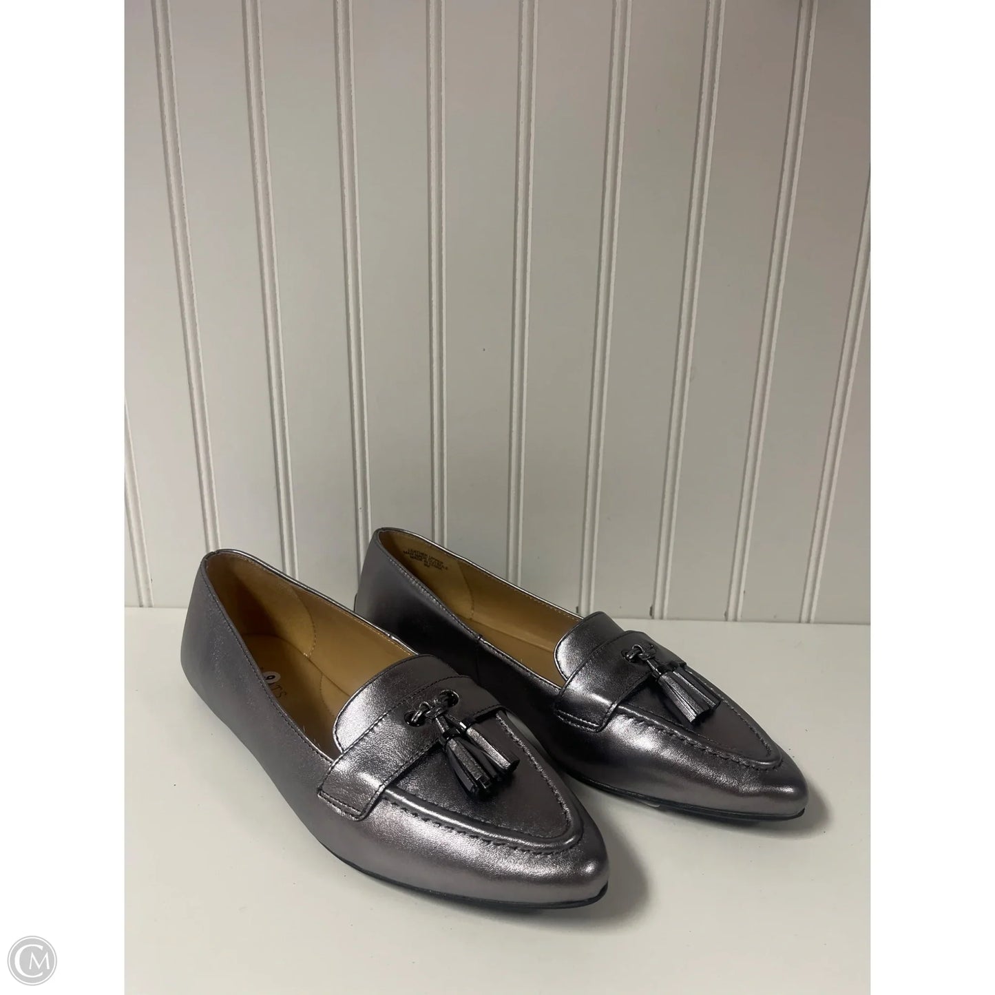 Shoes Flats By Talbots In Silver, Size: 9
