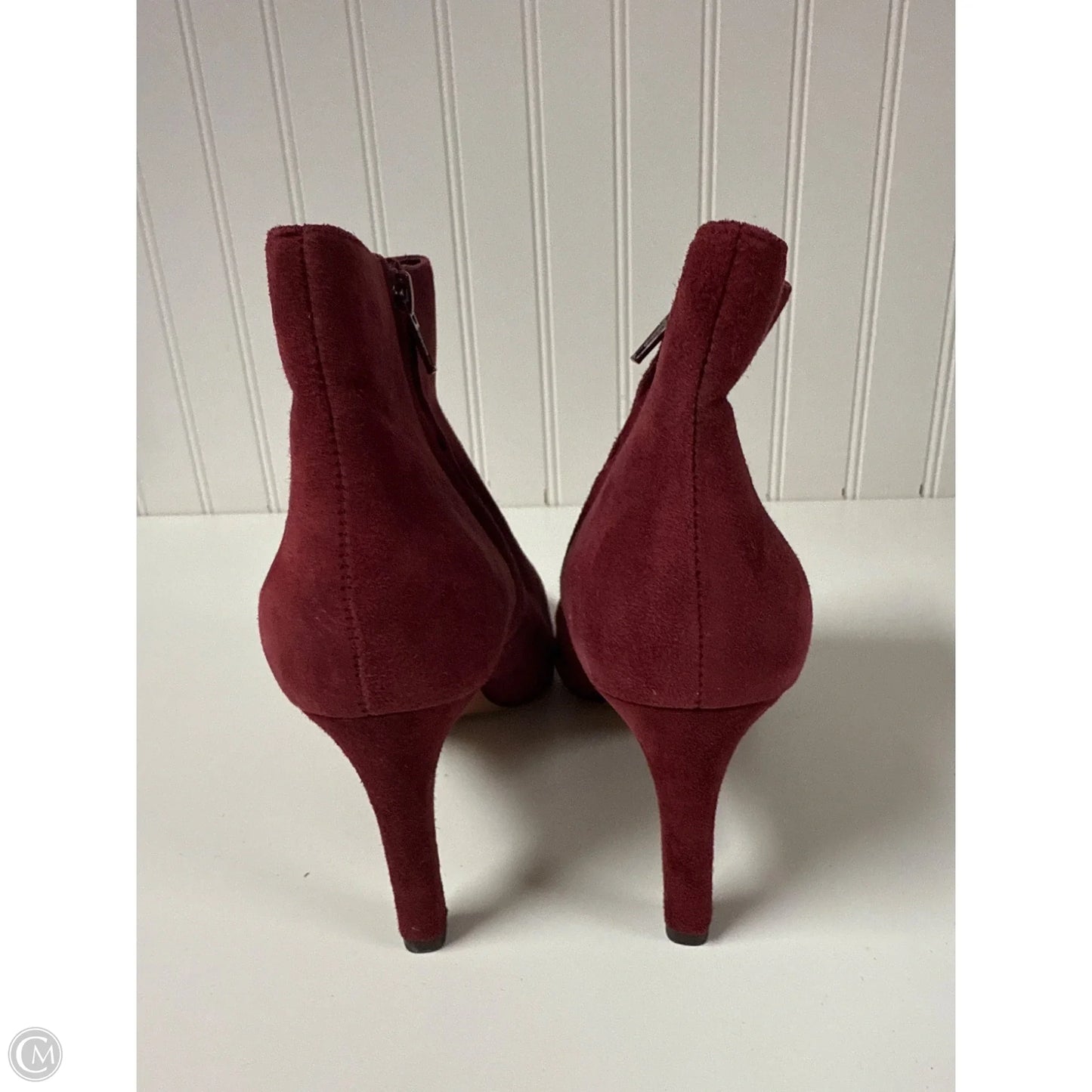 Boots Ankle Heels By Banana Republic In Red, Size: 6.5