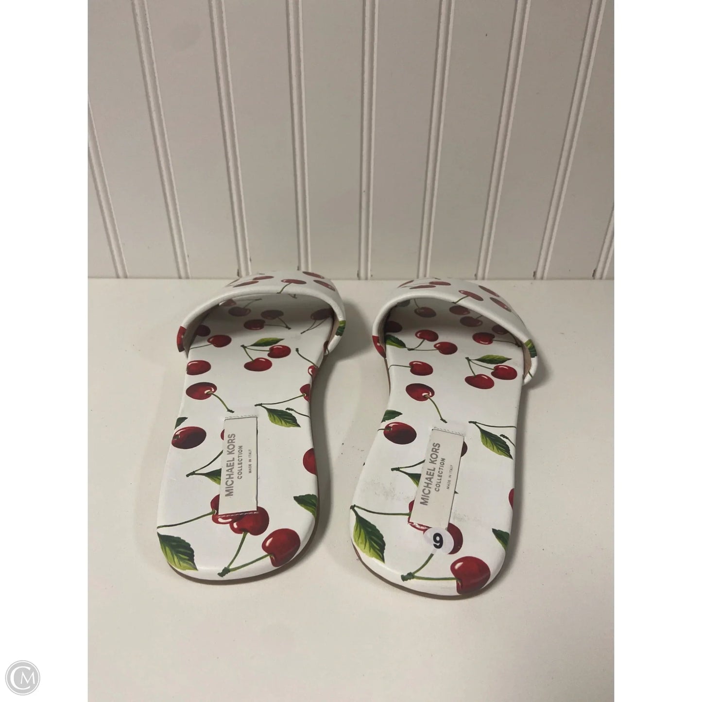 Sandals Designer By Michael Kors In Red & White, Size: 9