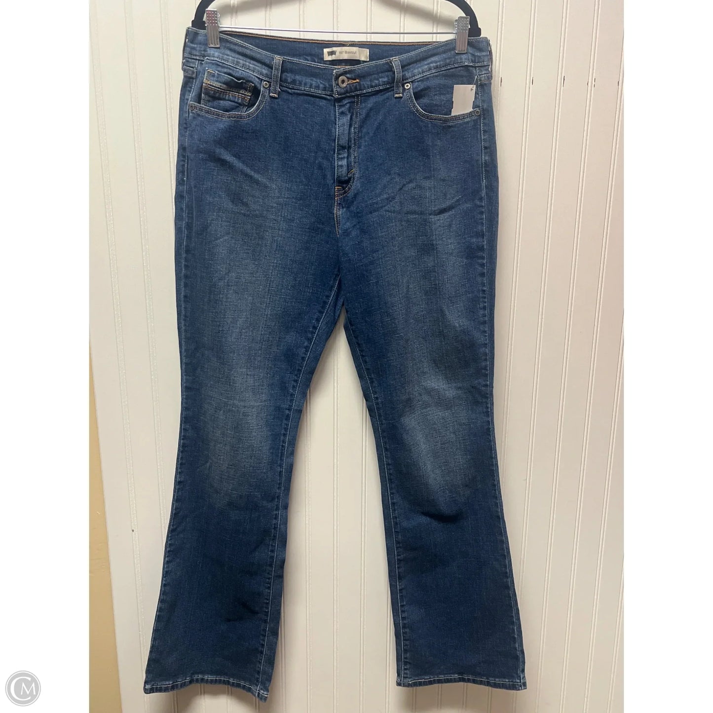 Jeans Boot Cut By Levis In Blue Denim, Size: 16l