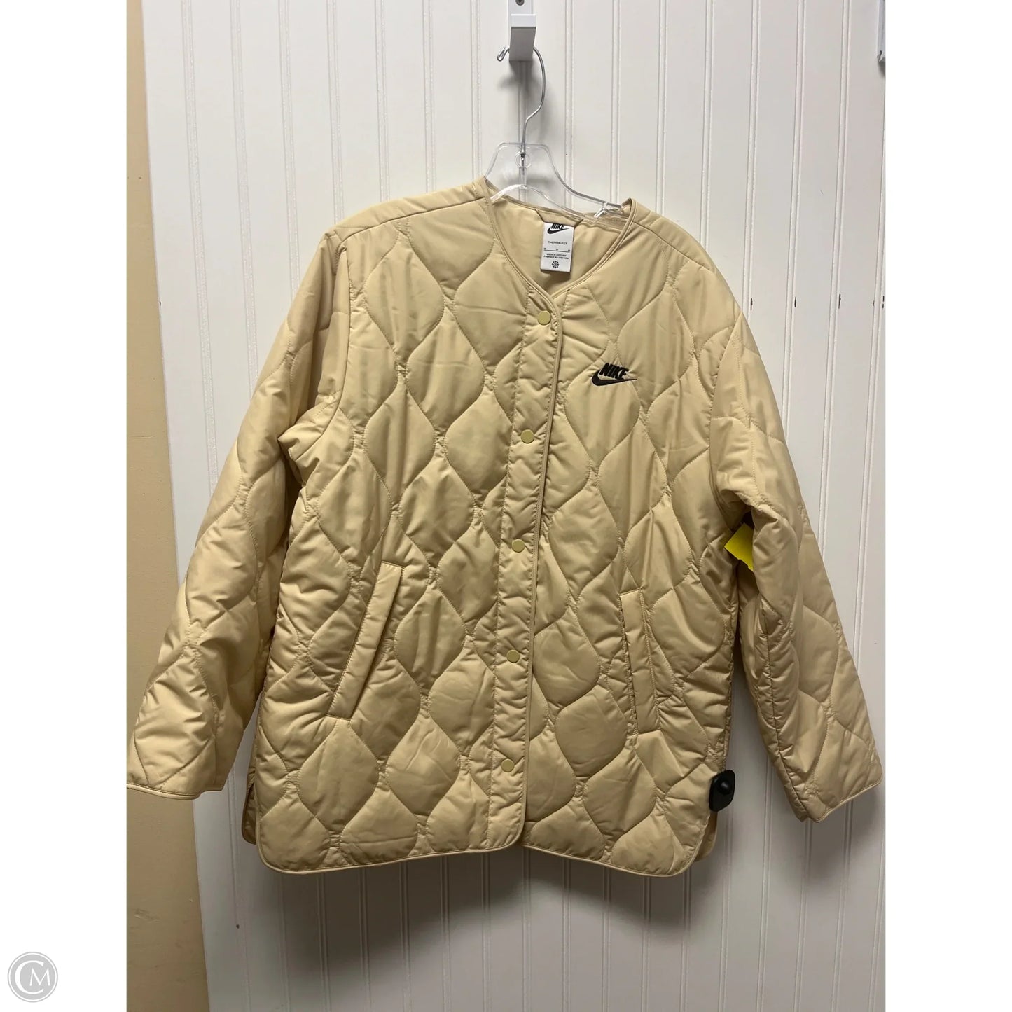 Jacket Puffer & Quilted By Nike In Yellow, Size: M