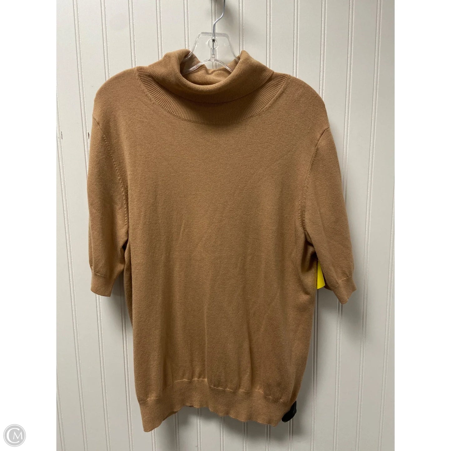 Sweater Short Sleeve By Ann Taylor In Tan, Size: Xl