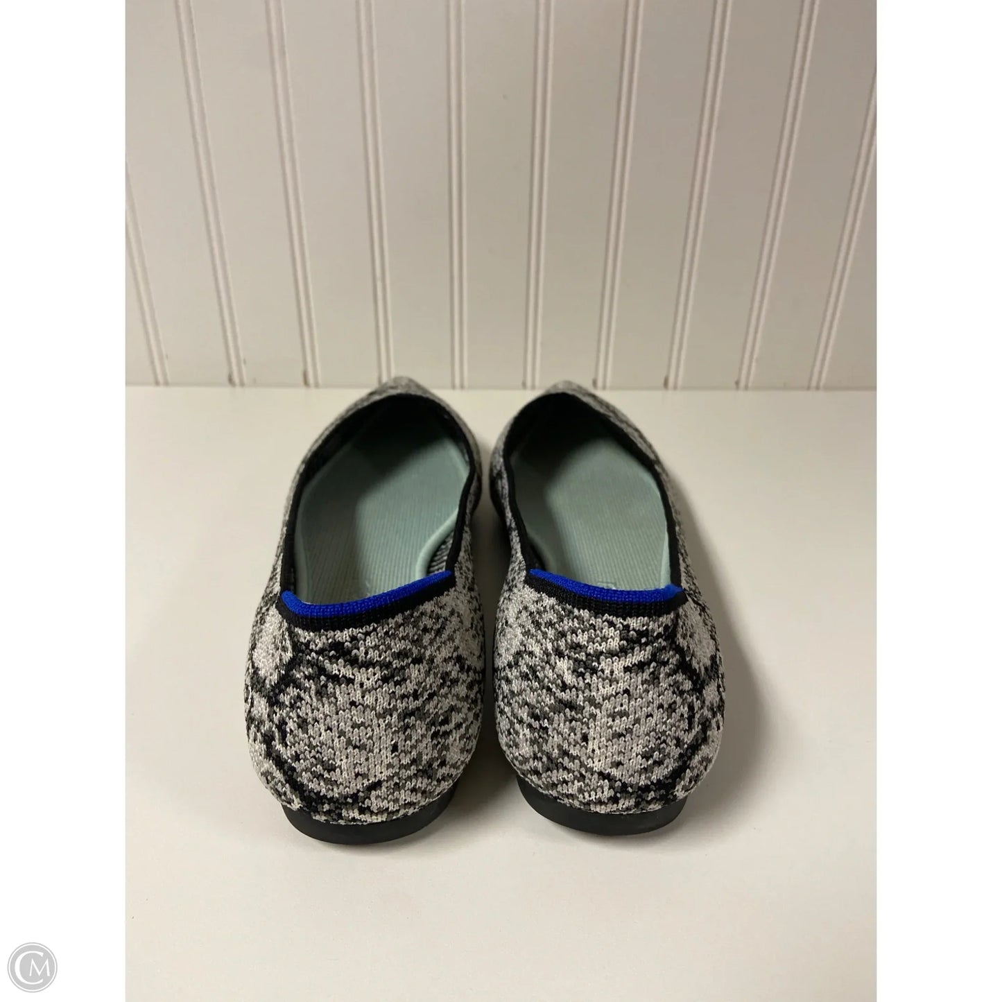 Shoes Flats By Rothys In Black & White, Size: 10.5