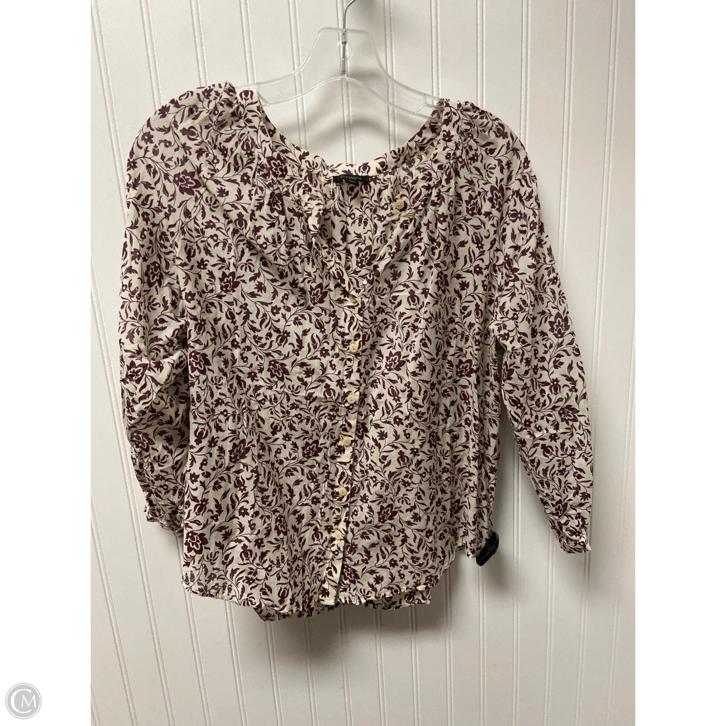 Top Long Sleeve By Ann Taylor In Beige, Size: Xs