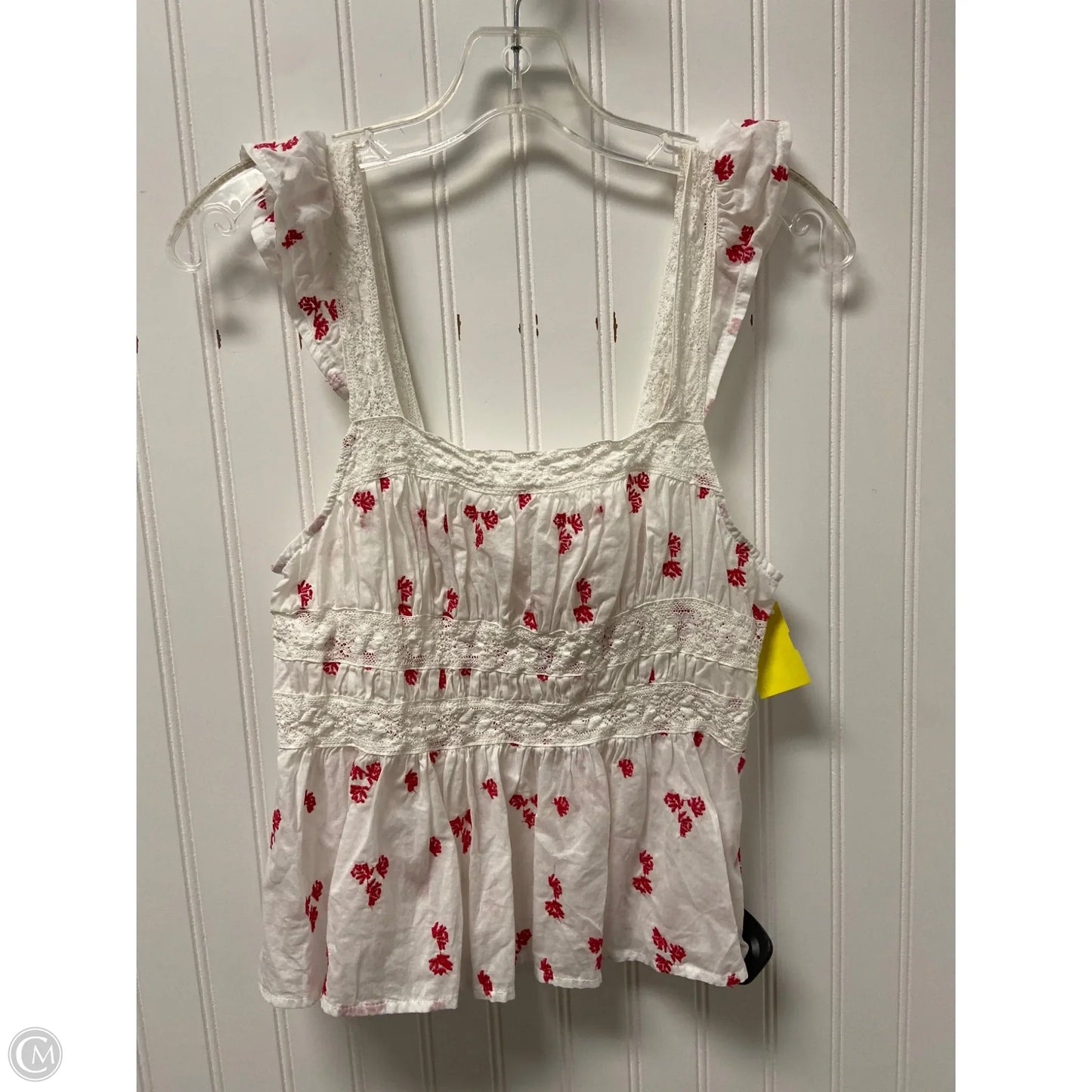 Top Sleeveless By Free People In Red & White, Size: Sp