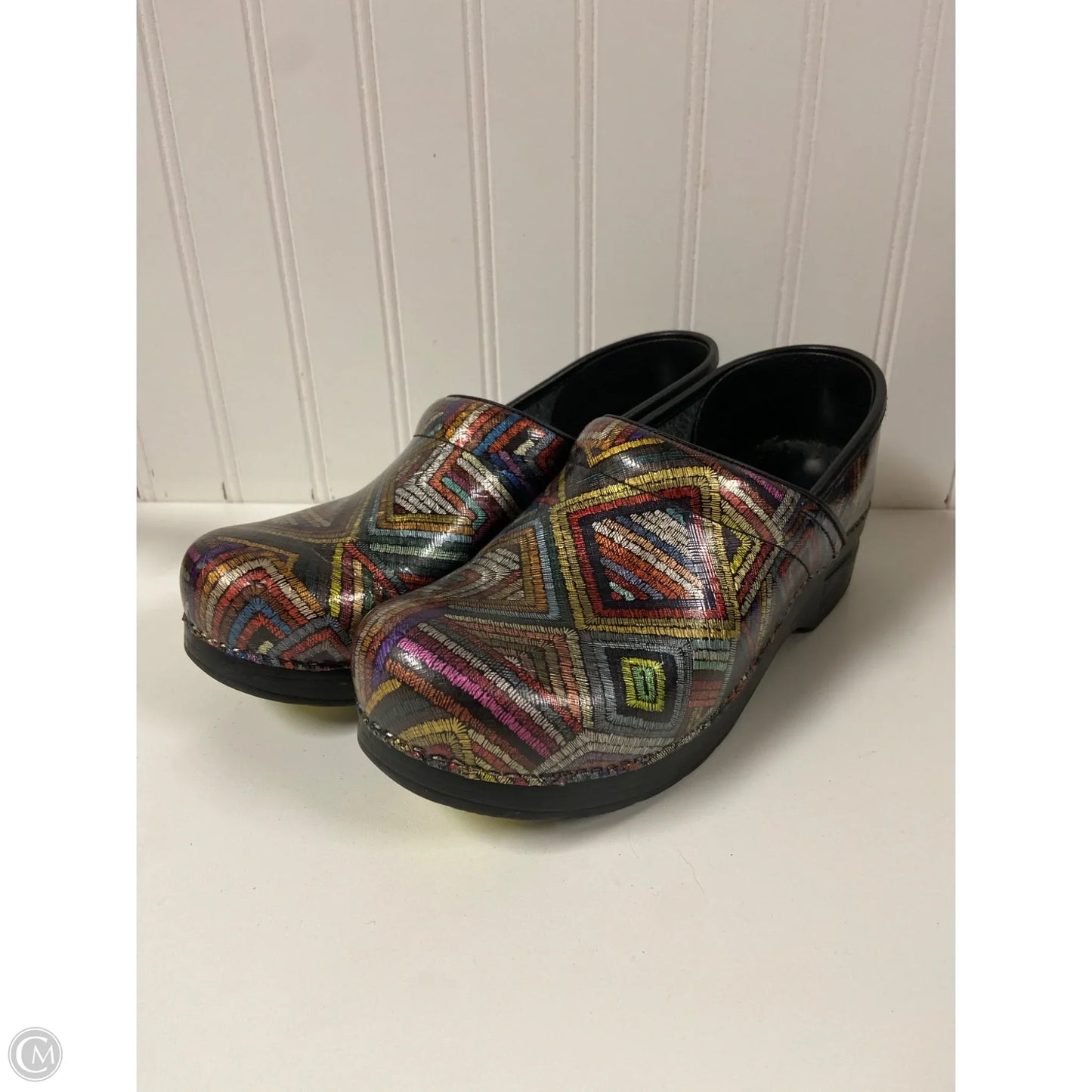 Shoes Heels Wedge By Dansko In Multi-colored, Size: 8.5