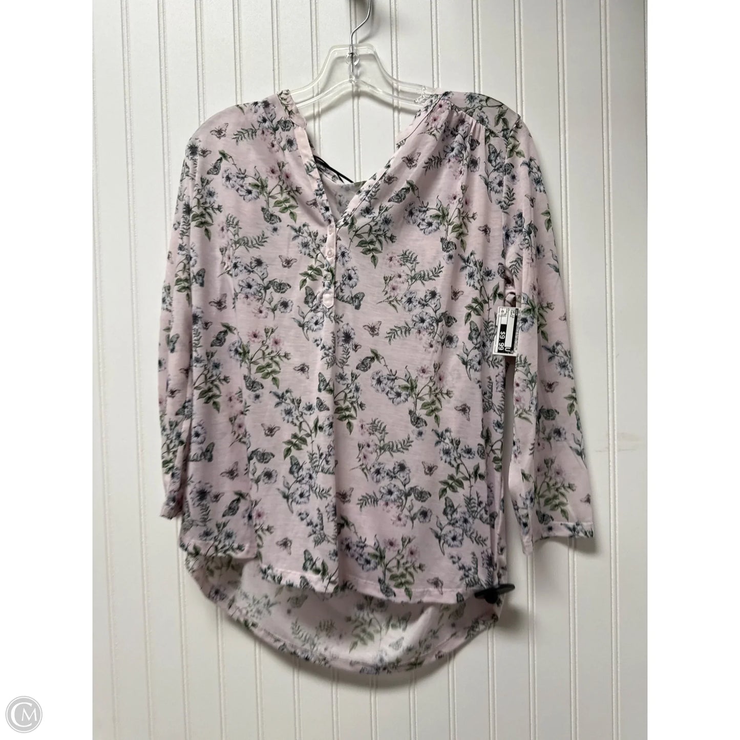 Top Long Sleeve By H&m In Purple, Size: L