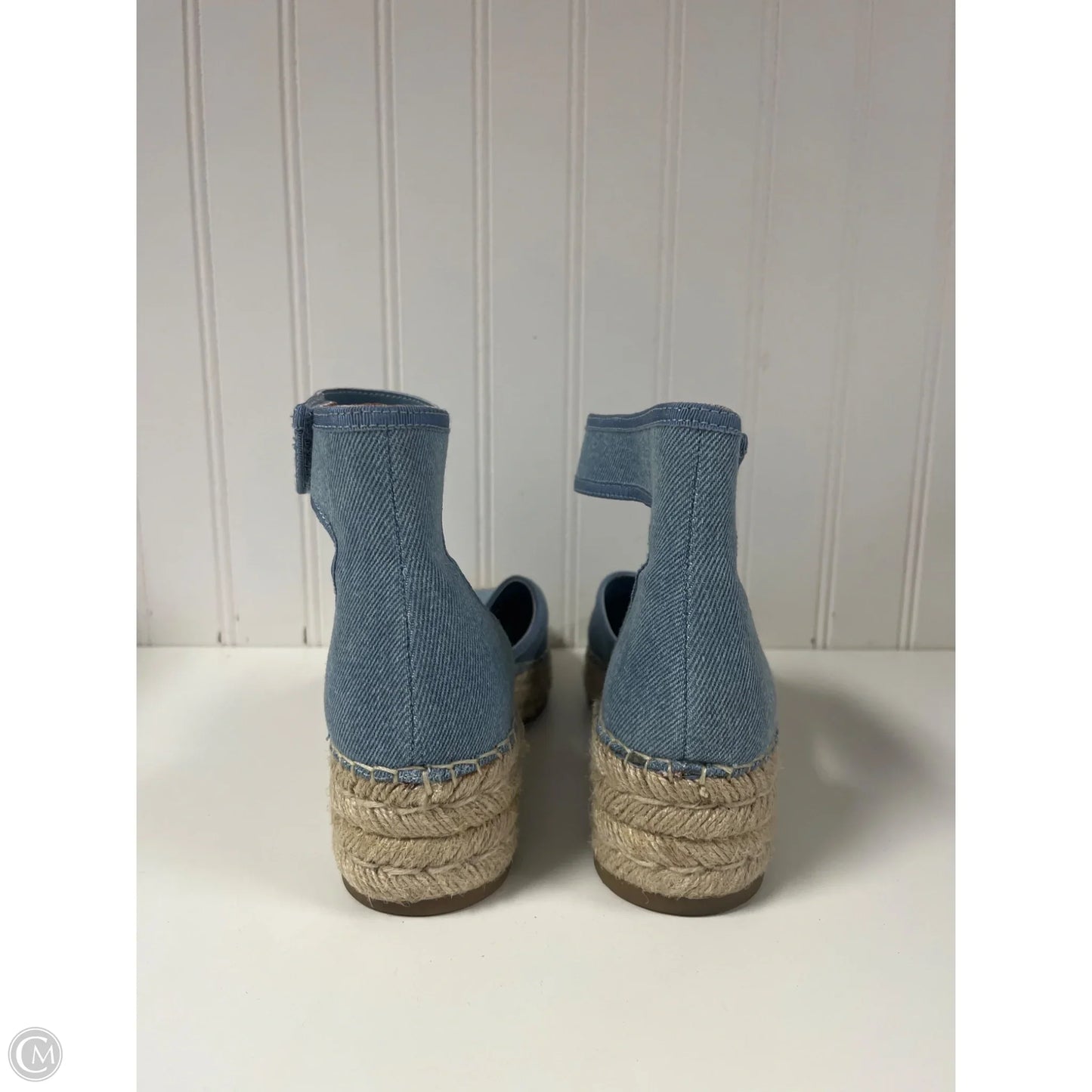 Shoes Heels Wedge By Franco Sarto In Blue, Size: 7