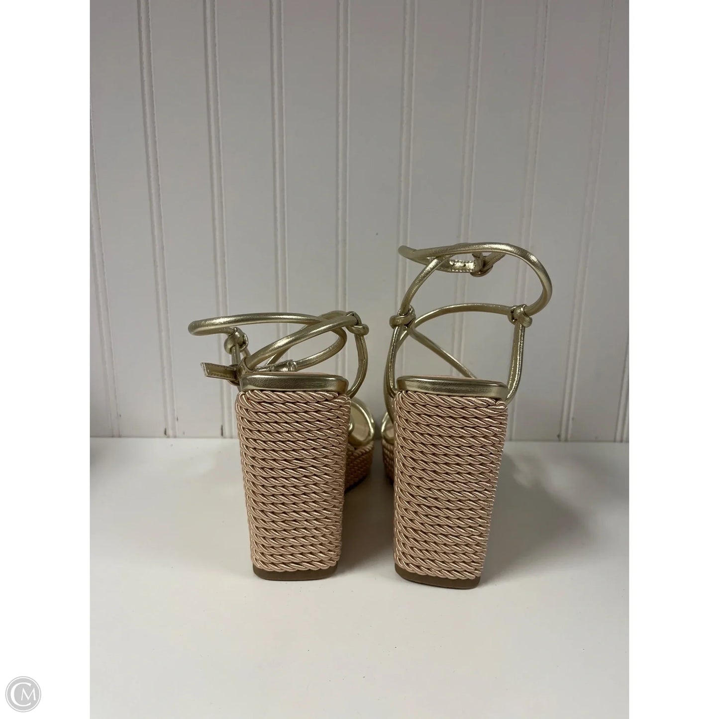 Sandals Heels Wedge By Marc Fisher In Gold, Size: 7