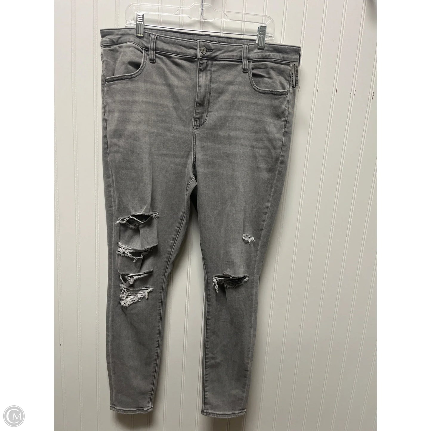 Jeans Skinny By American Eagle In Grey, Size: 18