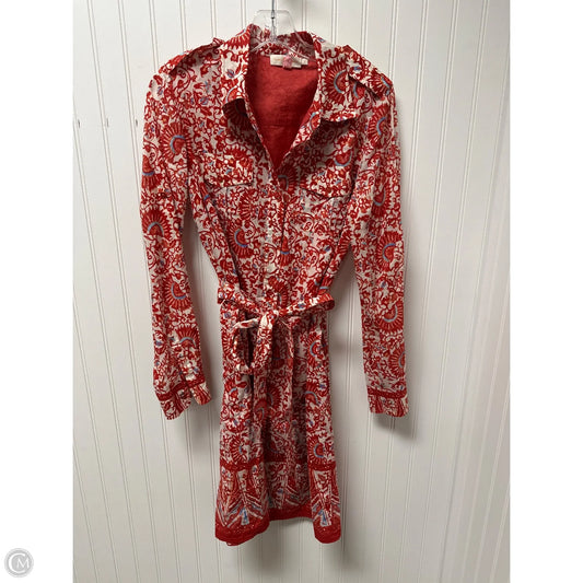 Dress Designer By Tory Burch In Red & White, Size: M