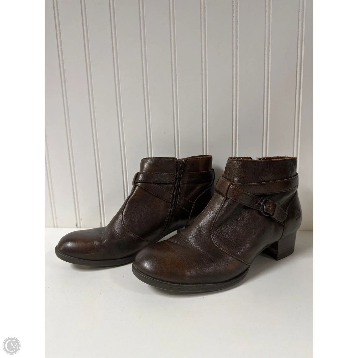 Boots Ankle Heels By Born In Brown, Size: 8
