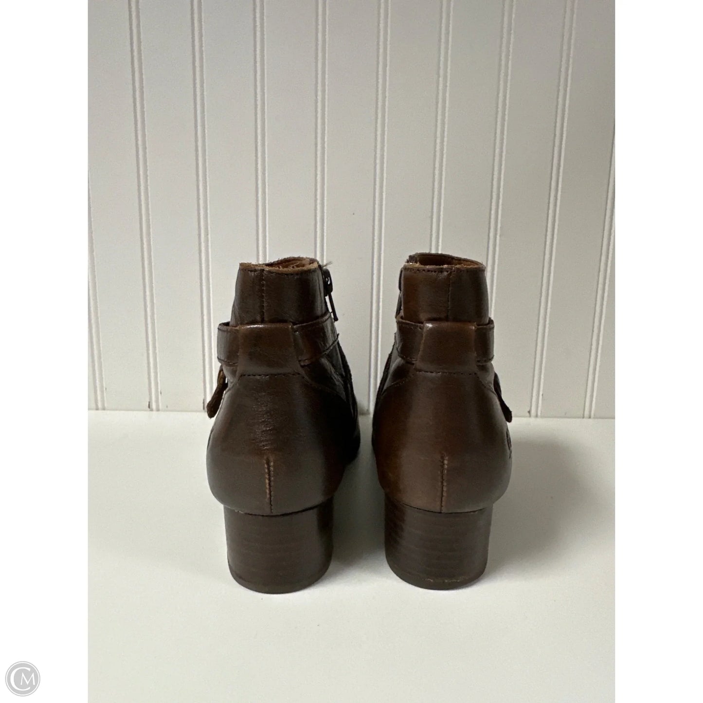 Boots Ankle Heels By Born In Brown, Size: 8