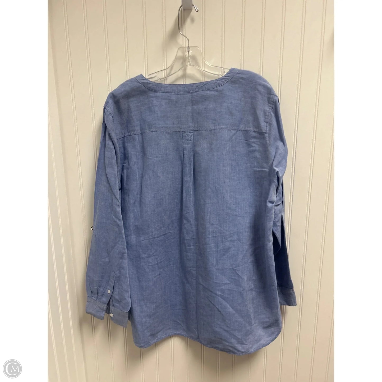 Top Long Sleeve By Talbots In Blue, Size: 2x