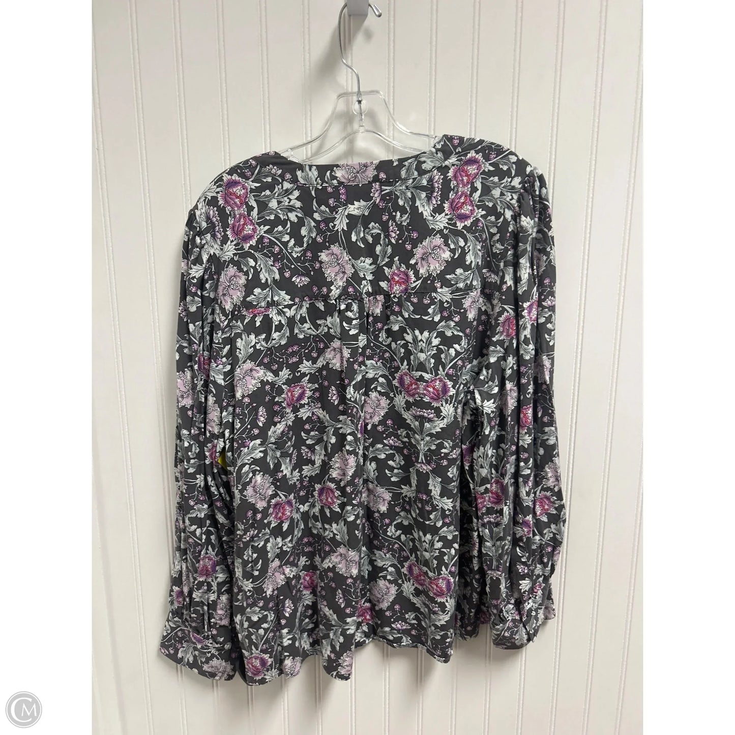 Top Long Sleeve By Lane Bryant In Grey, Size: 2x