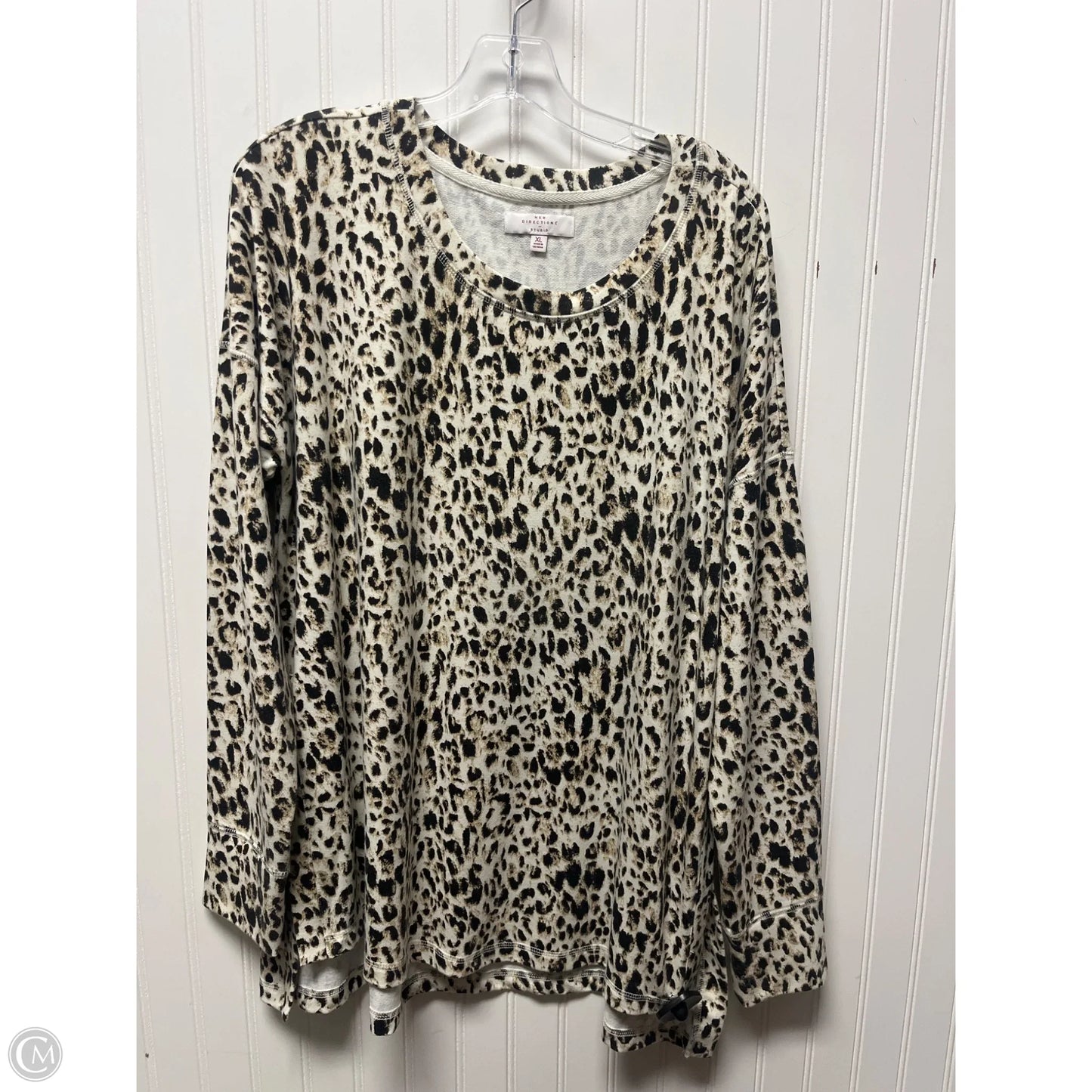 Top Long Sleeve By New Directions In Animal Print, Size: Xl
