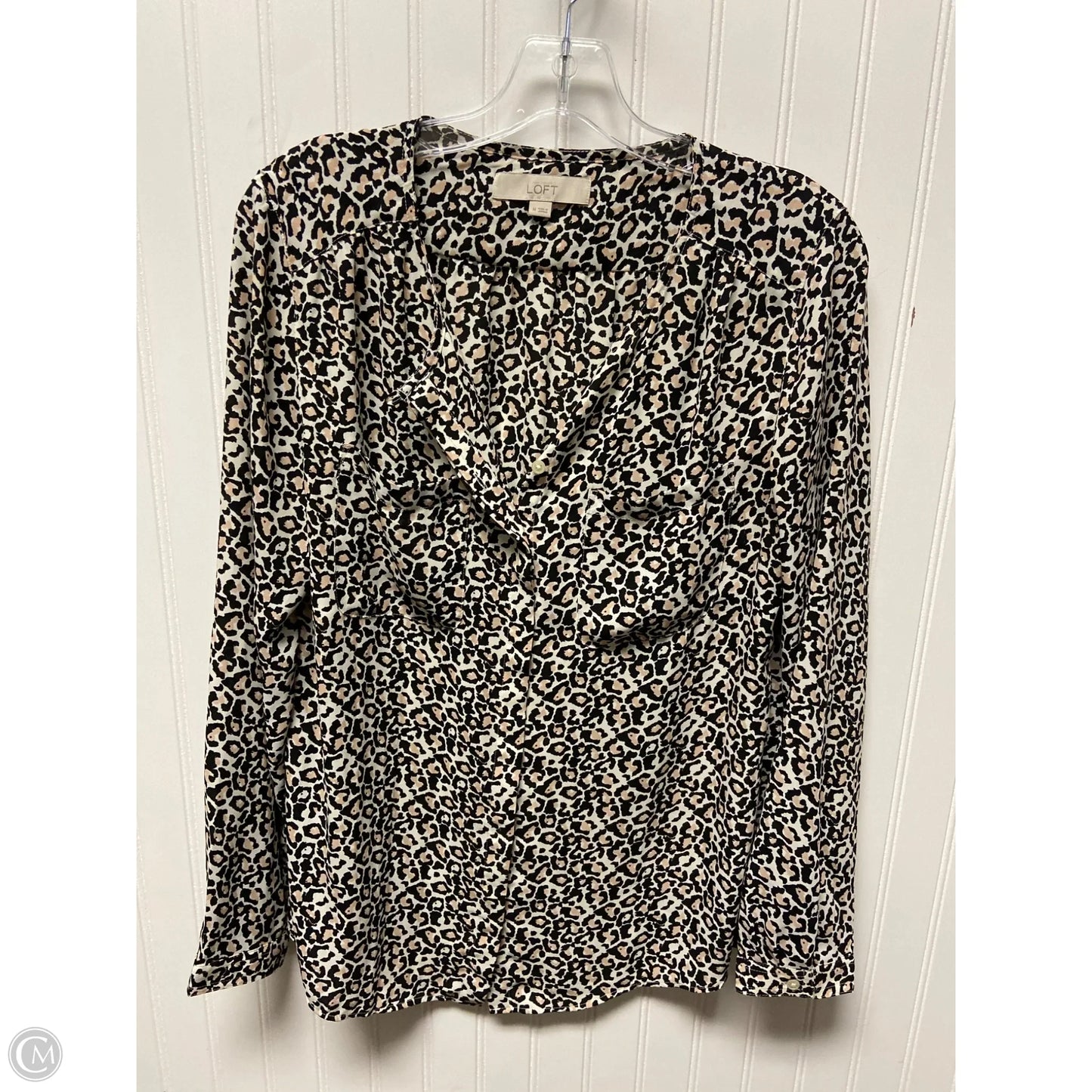 Top Long Sleeve By Loft In Animal Print, Size: M