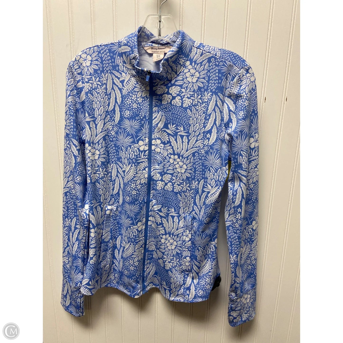 Athletic Jacket By Tommy Bahama In Blue & White, Size: M