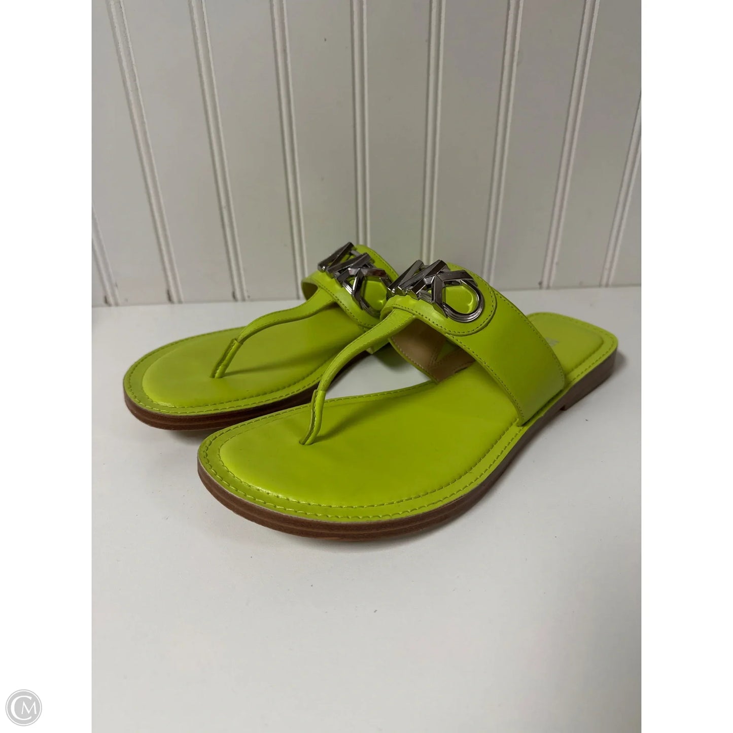 Sandals Flip Flops By Michael By Michael Kors In Green, Size: 8