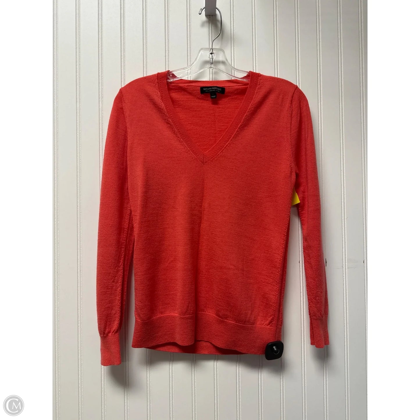 Top Long Sleeve By Banana Republic In Orange, Size: M