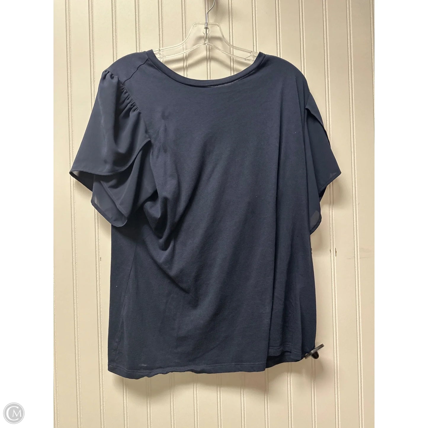 Top Short Sleeve By Michael By Michael Kors In Navy, Size: 1x