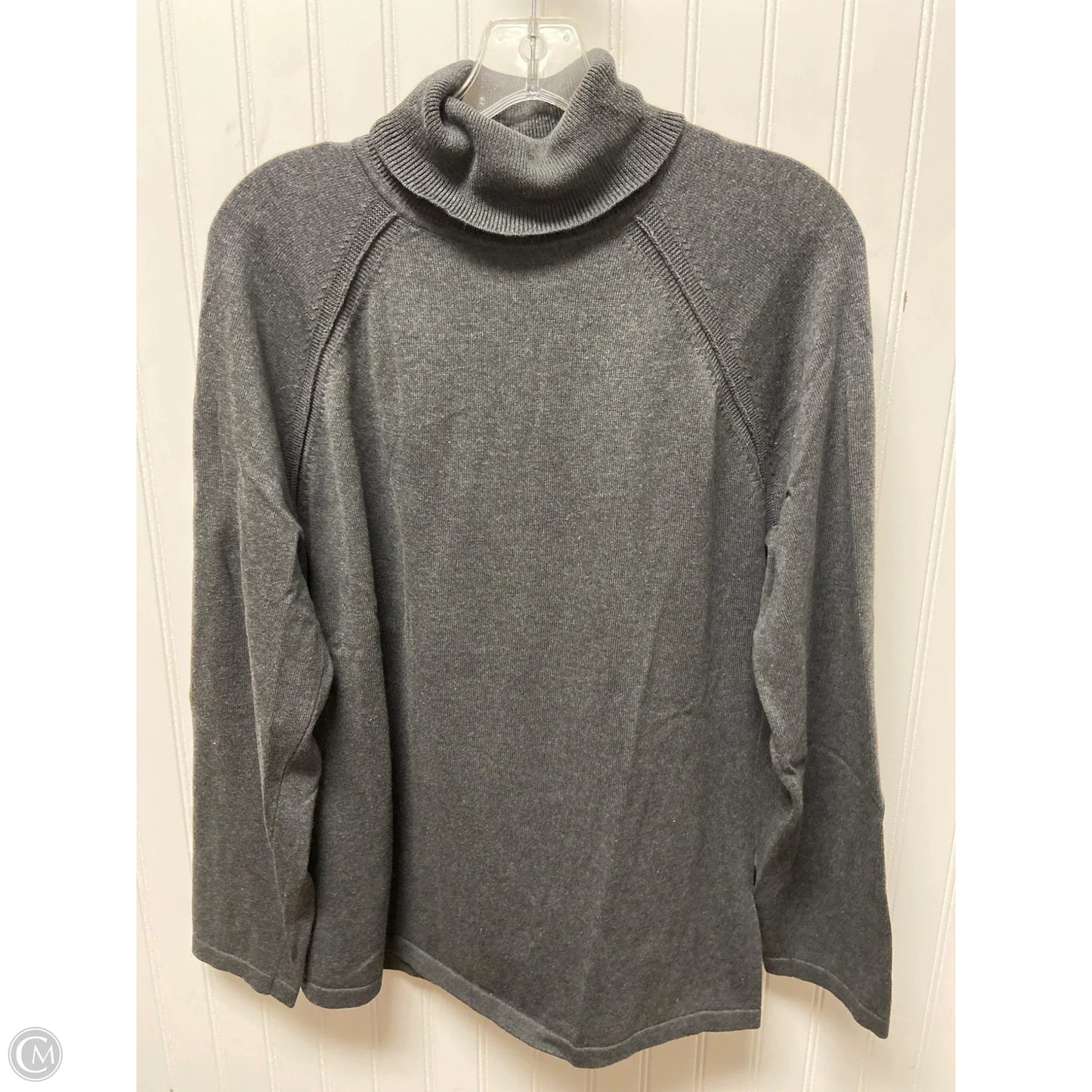 Top Long Sleeve By Jeanne Pierre In Grey, Size: Xl