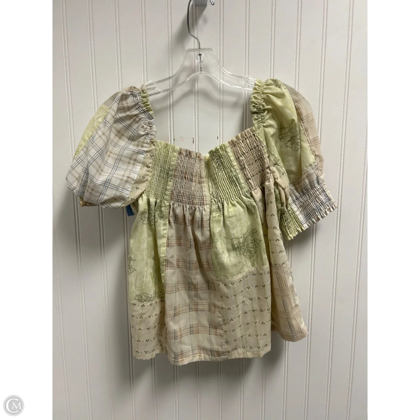 Top Short Sleeve By Cmc In Multi-colored, Size: S