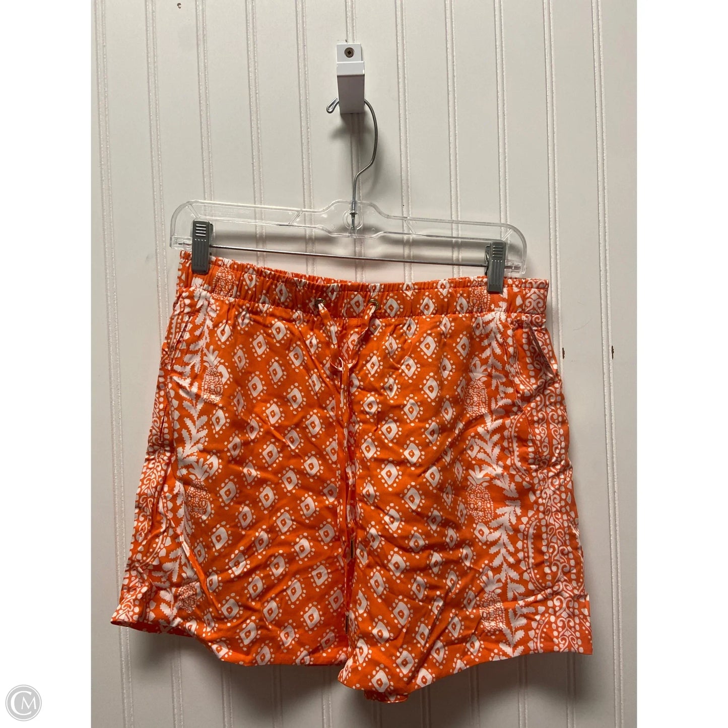 Shorts Designer By Lilly Pulitzer In Orange & White, Size: S