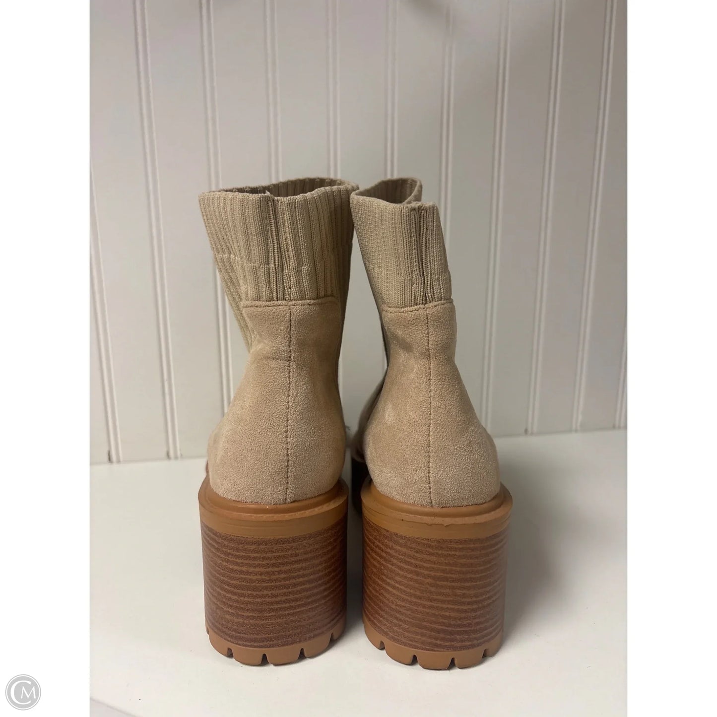 Boots Ankle Heels By Shein In Tan, Size: 10