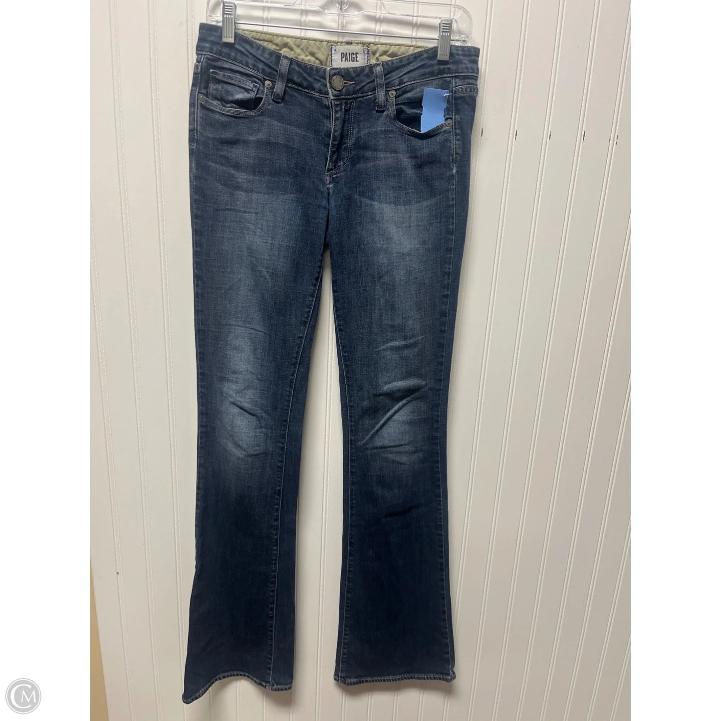 Jeans Boot Cut By Paige In Blue Denim, Size: 4