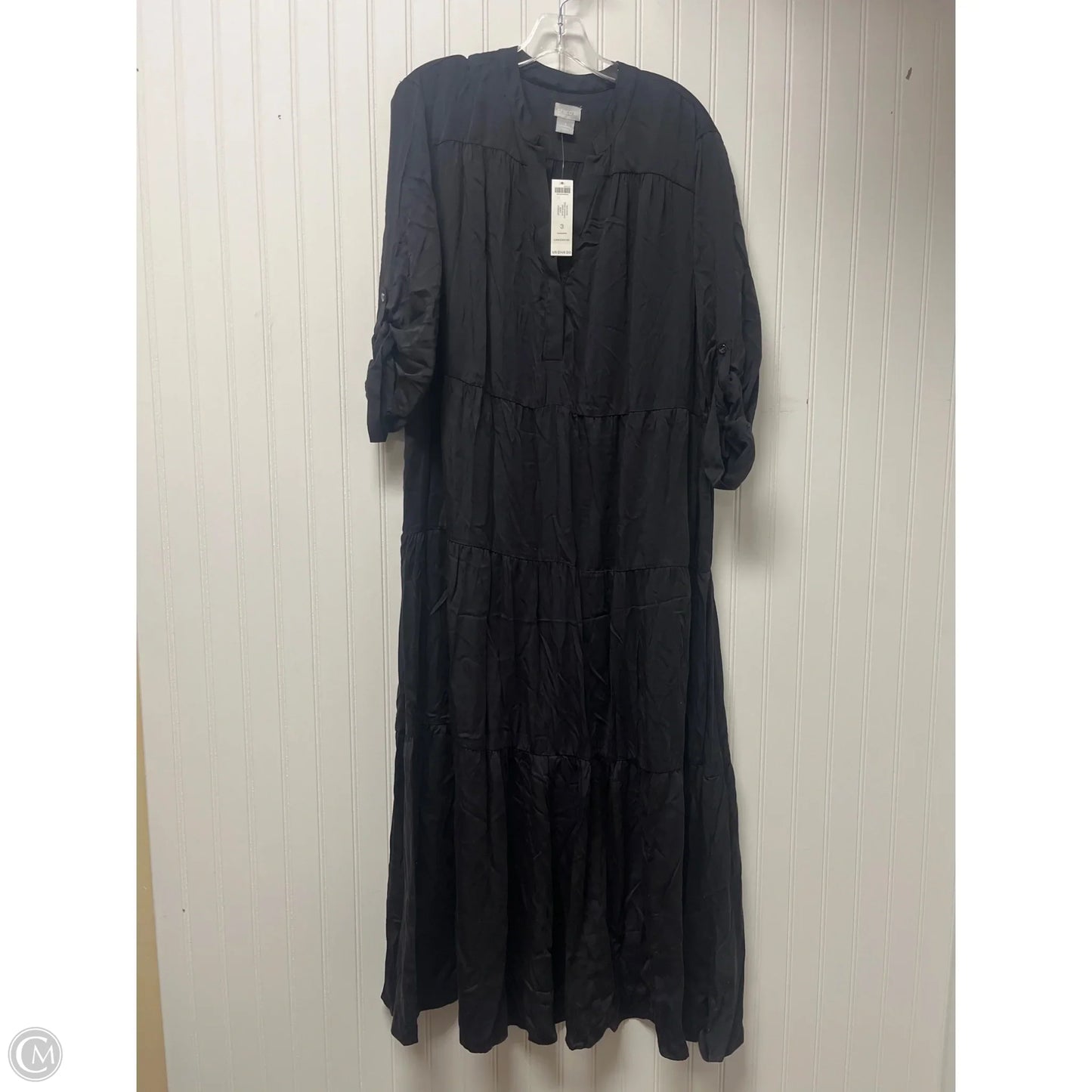 Dress Casual Maxi By Chicos In Black, Size: Xl
