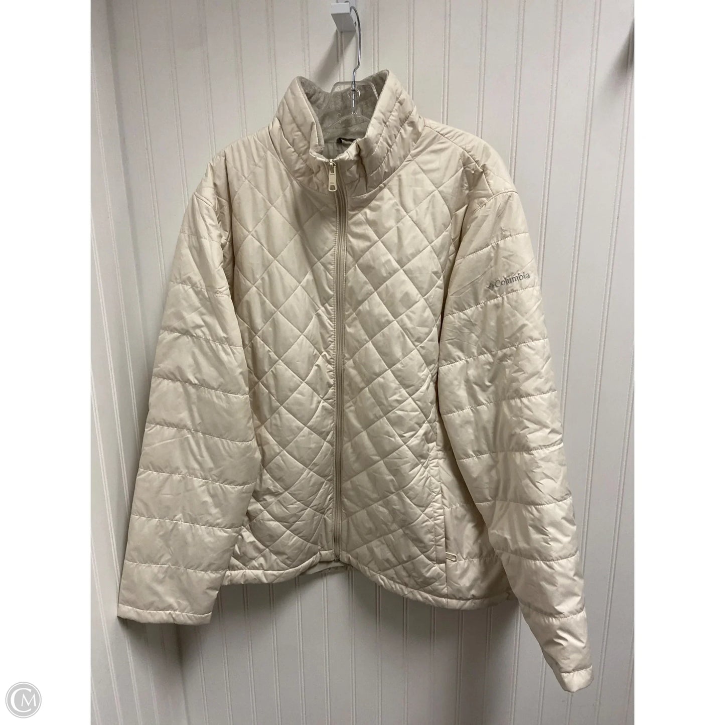 Jacket Puffer & Quilted By Columbia In Cream, Size: 3x