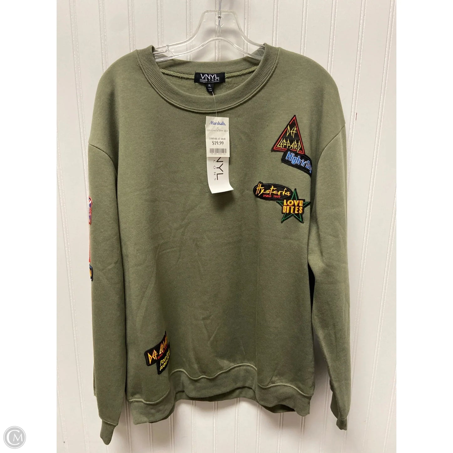 Sweatshirt Crewneck By Clothes Mentor In Green, Size: Xl