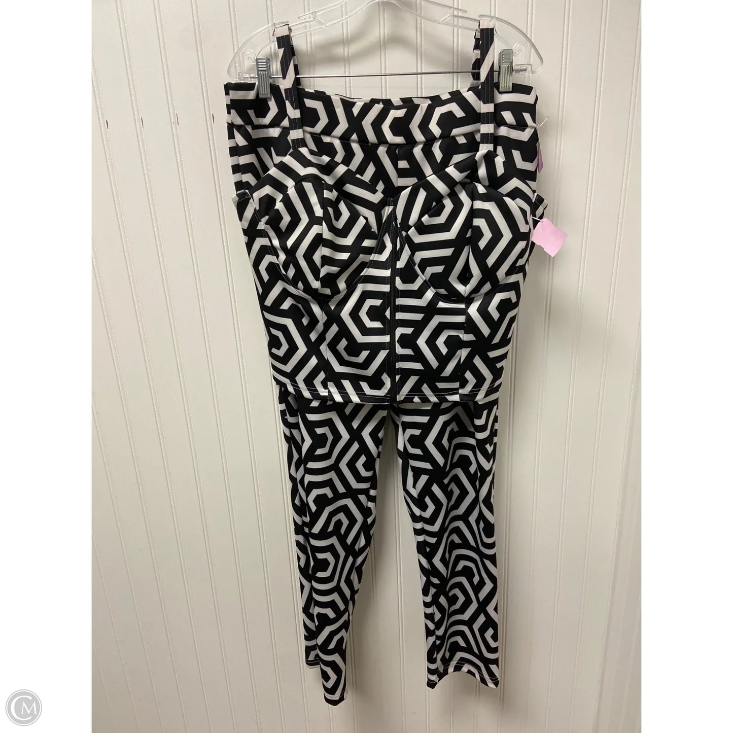 Pants Set 2pc By Clothes Mentor In Black & White, Size: 22