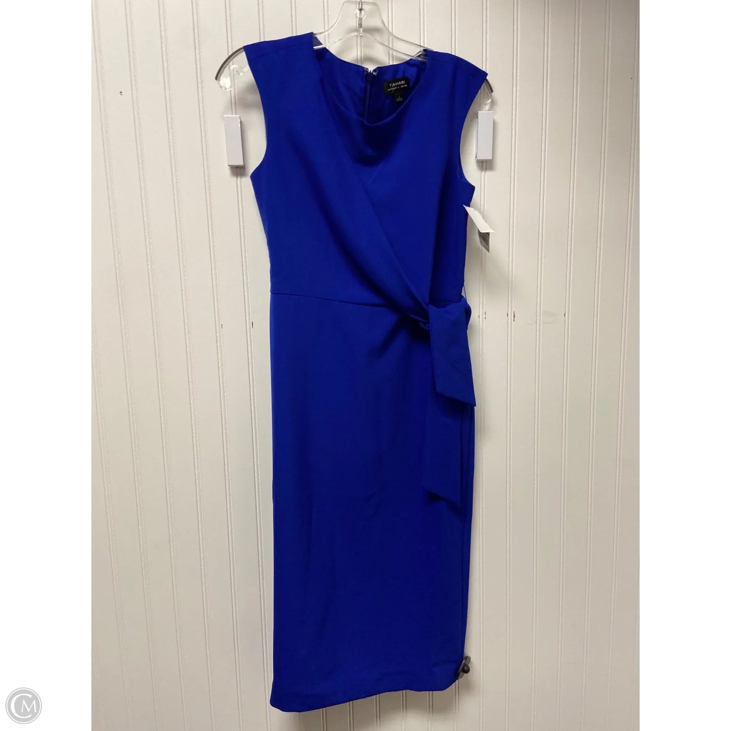 Dress Work By Tahari By Arthur Levine In Blue, Size: S