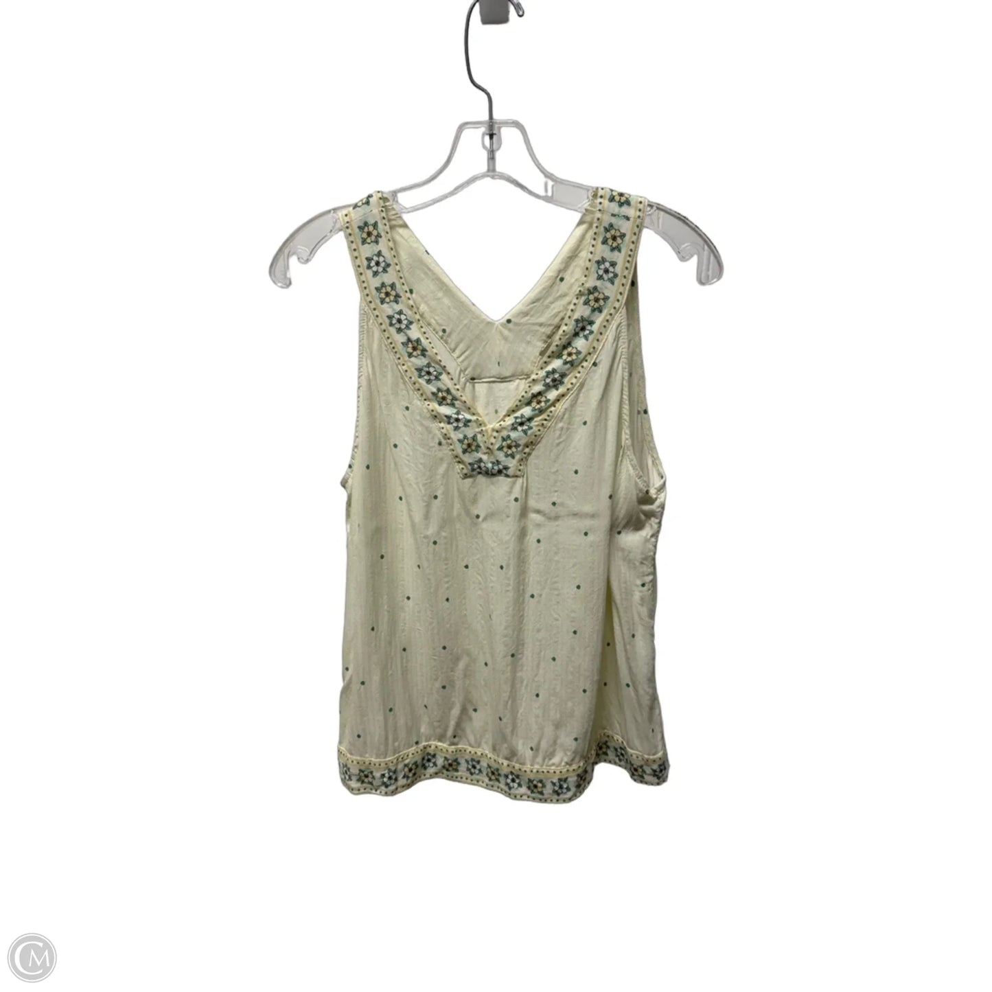 Top Sleeveless By Loft In Yellow, Size: M