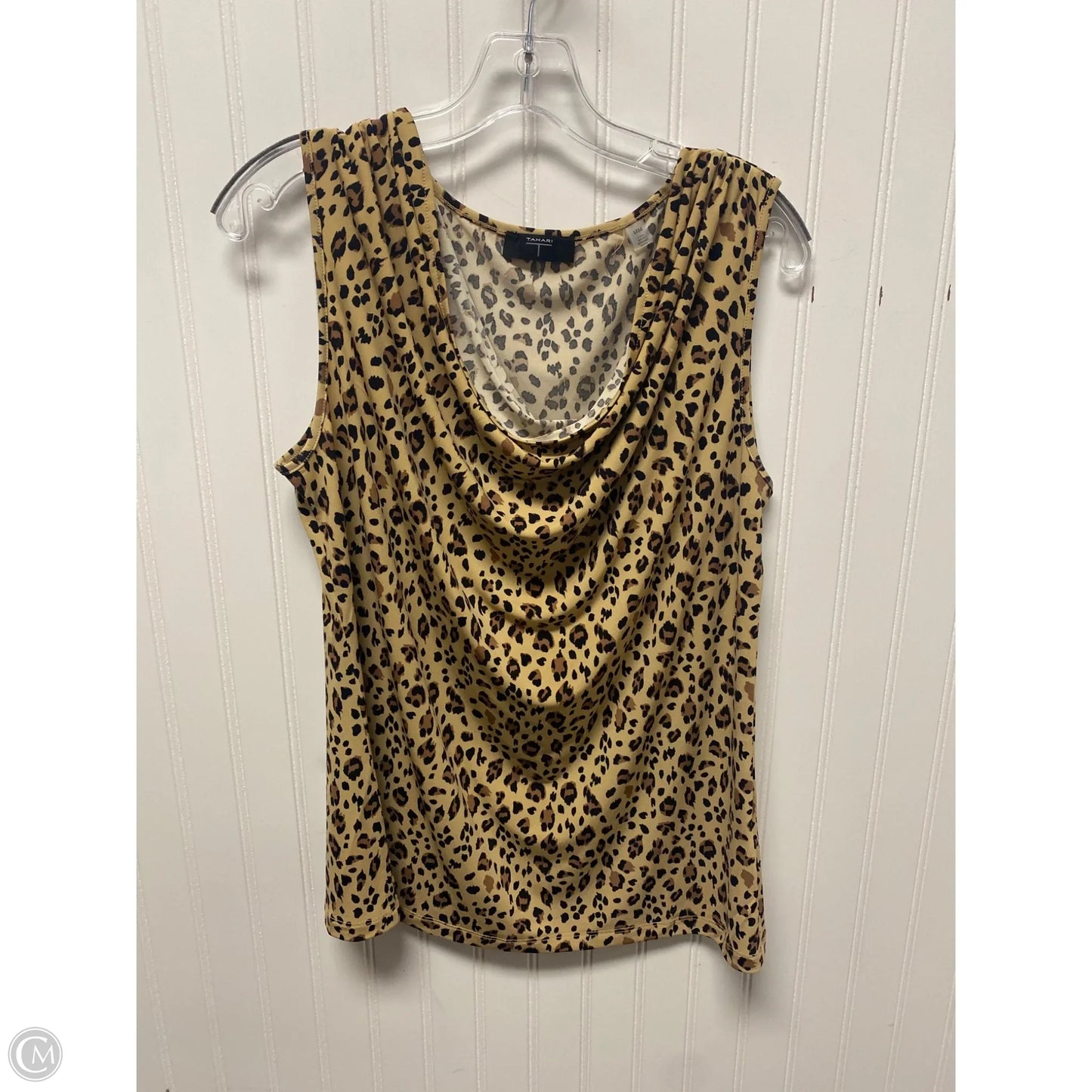 Top Sleeveless By Tahari By Arthur Levine In Animal Print, Size: M