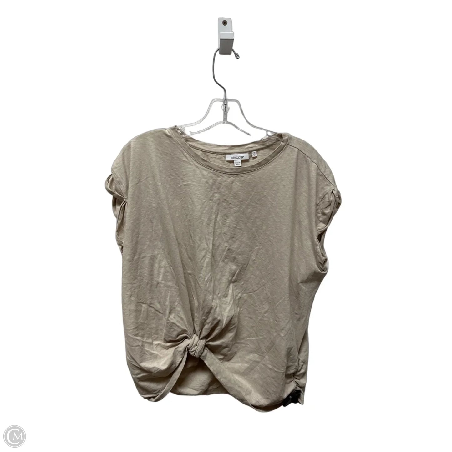 Top Short Sleeve By Chicos In Brown, Size: L