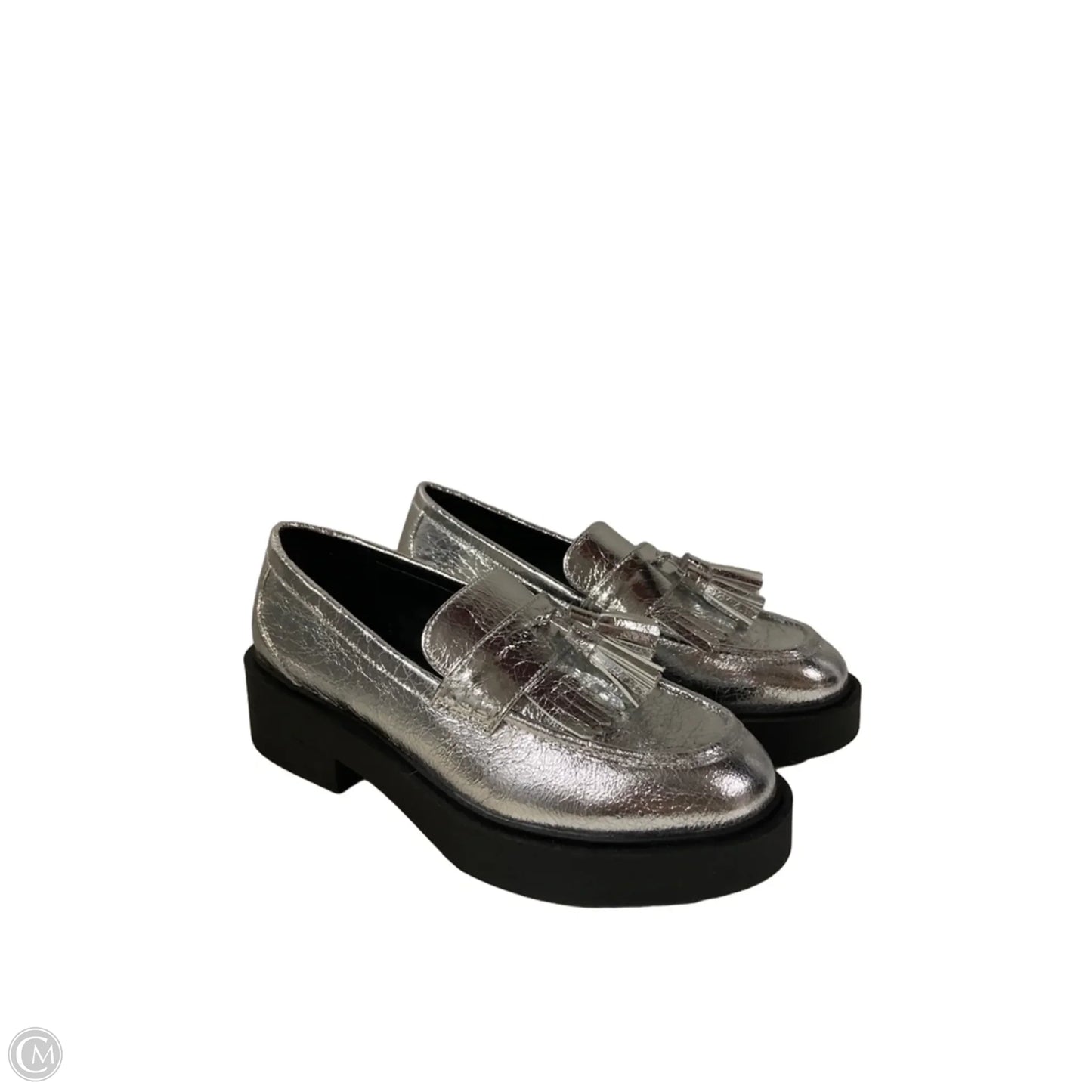 Shoes Heels Platform By Clothes Mentor In Silver, Size: 8.5