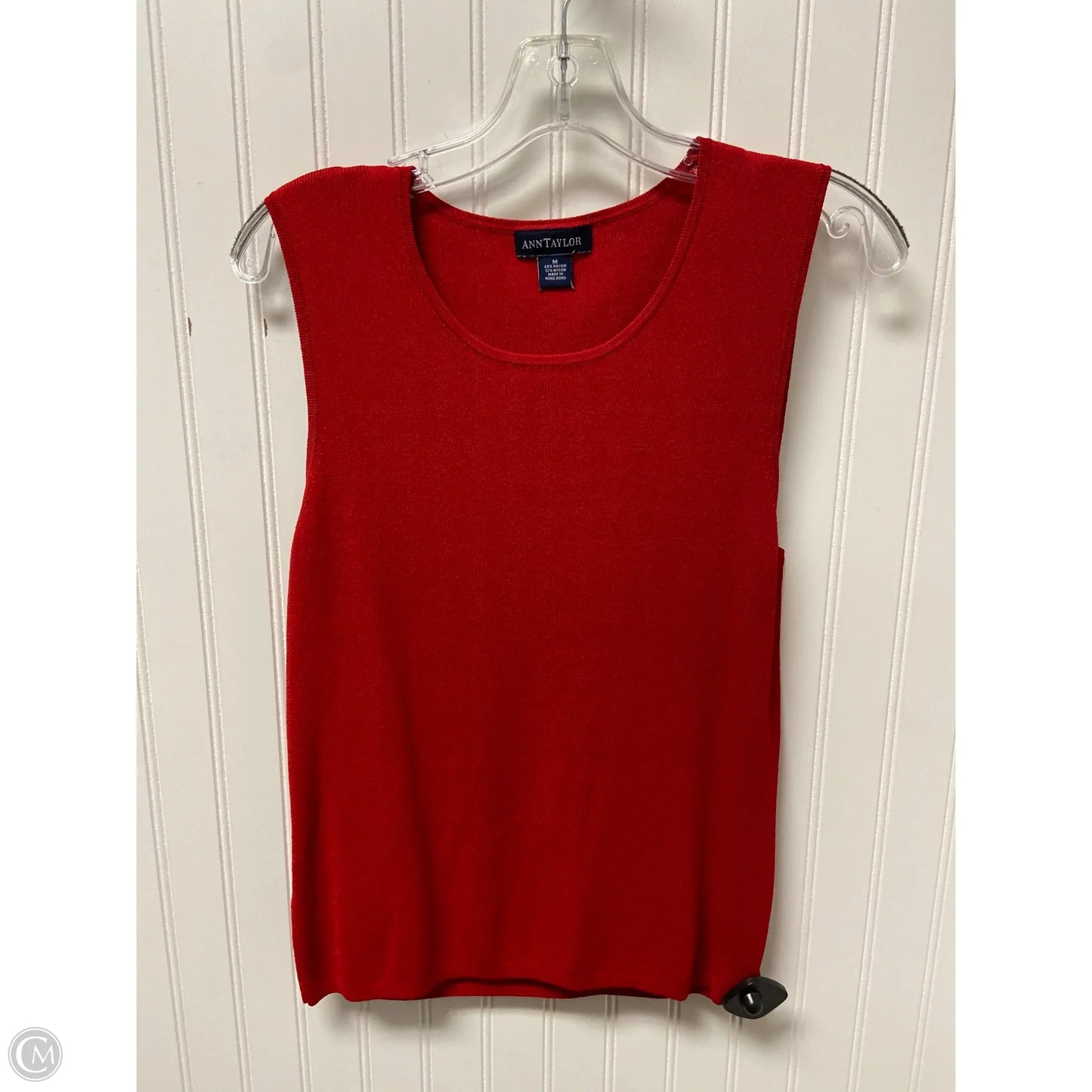 Top Sleeveless By Ann Taylor In Red, Size: M