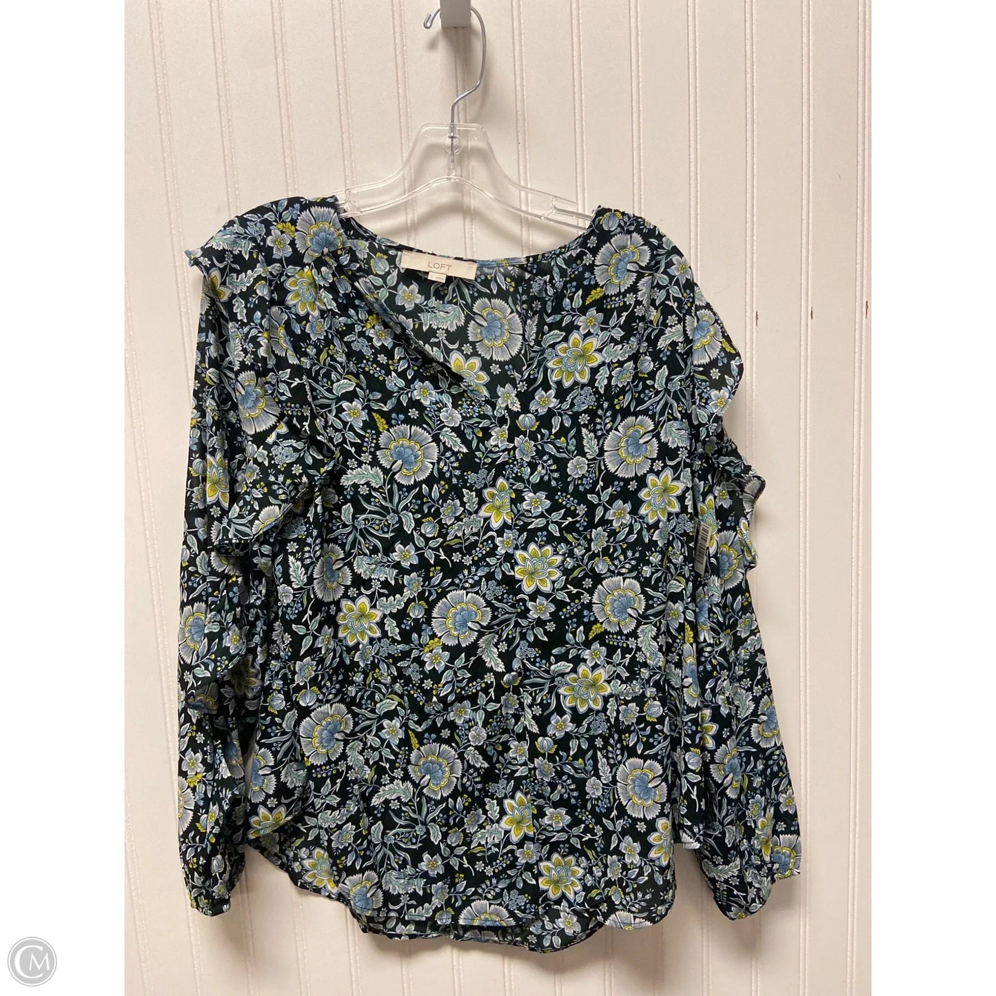 Top Long Sleeve By Loft In Blue, Size: M