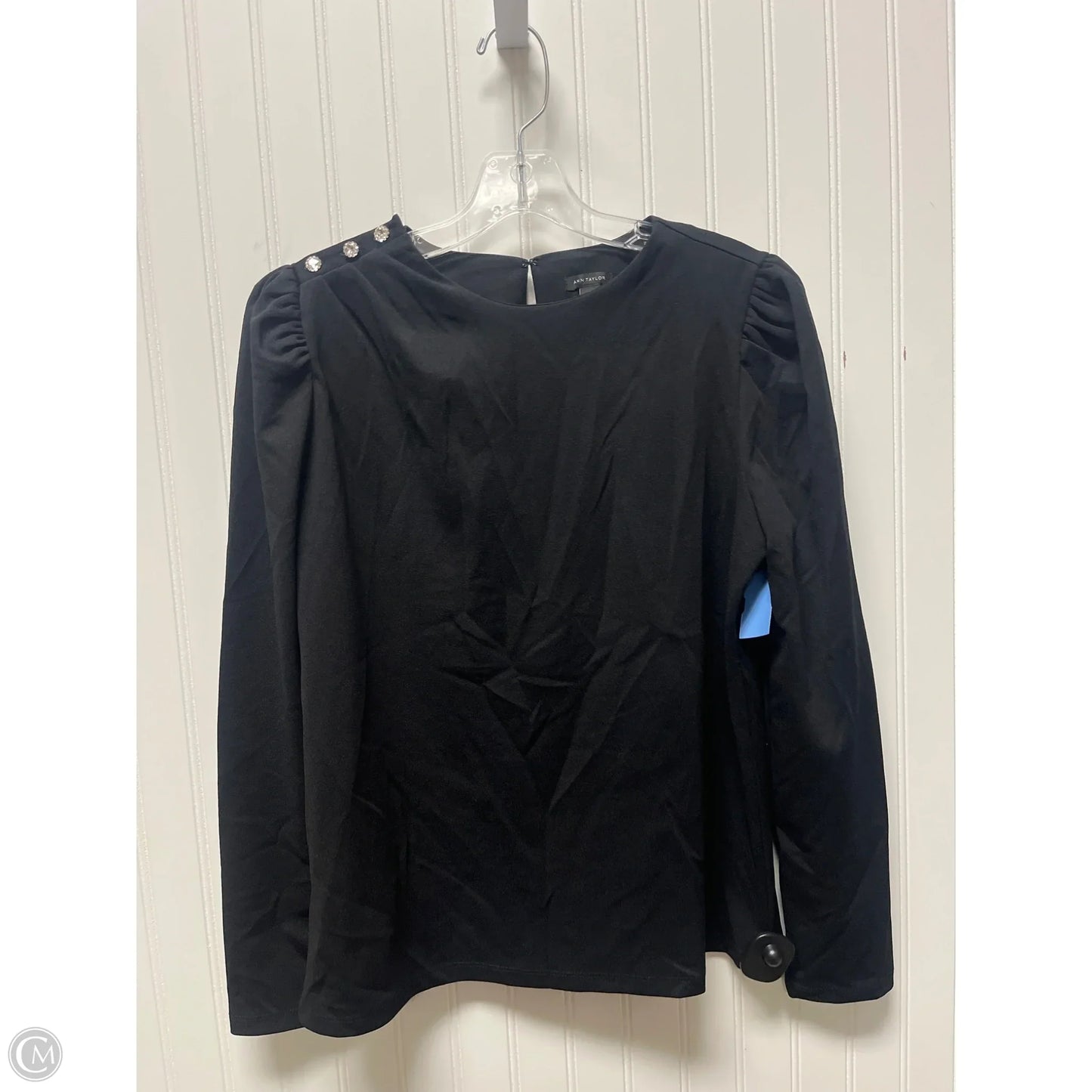 Top Long Sleeve By Ann Taylor In Black, Size: M