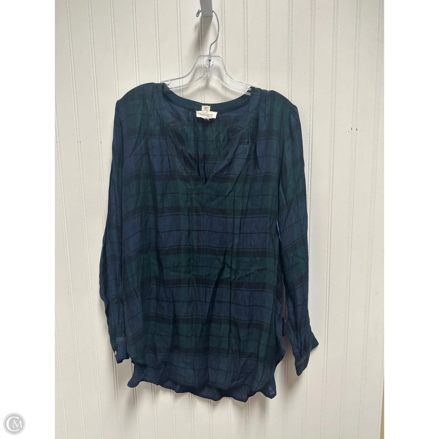 Top Long Sleeve By Loft In Green, Size: M