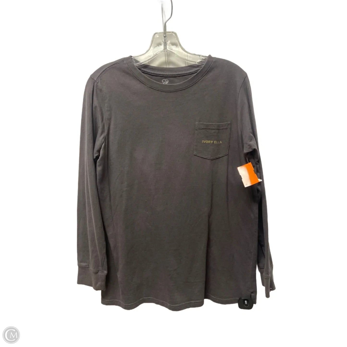 Top Long Sleeve By Ivory Ella In Grey, Size: S