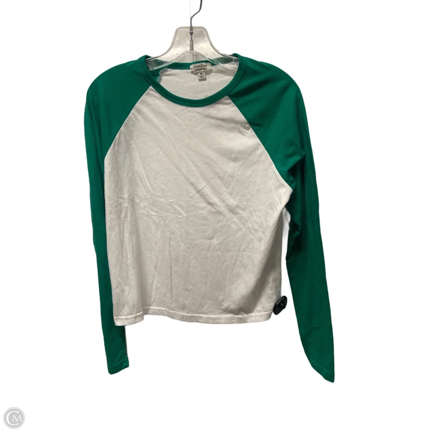 Top Long Sleeve By Faded Rose In White, Size: M