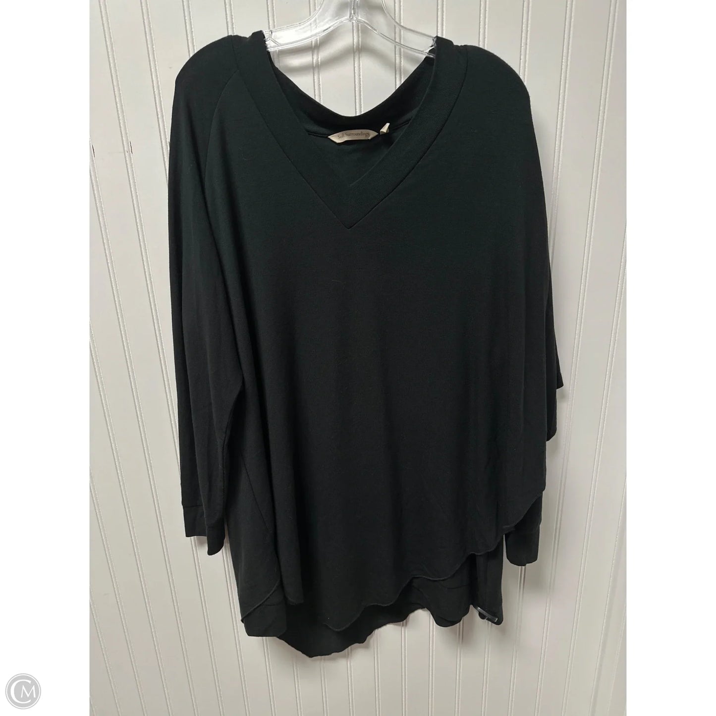 Top Long Sleeve By Soft Surroundings In Black, Size: 2x