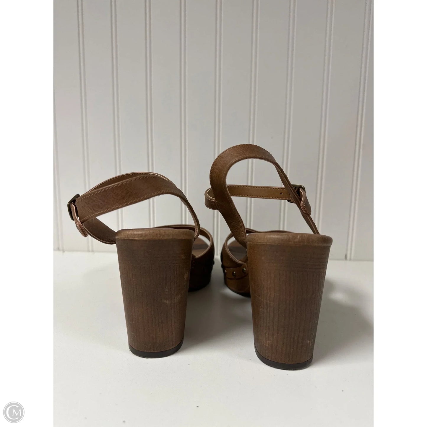 Sandals Heels Block By Arizona In Brown, Size: 9